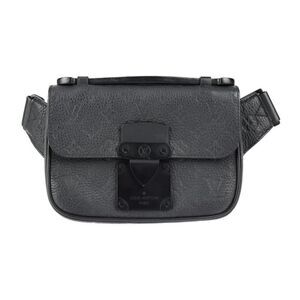 Louis Vuitton S Lock Sling Bag Monogram Waist Bag Taurillon Leather Noir
